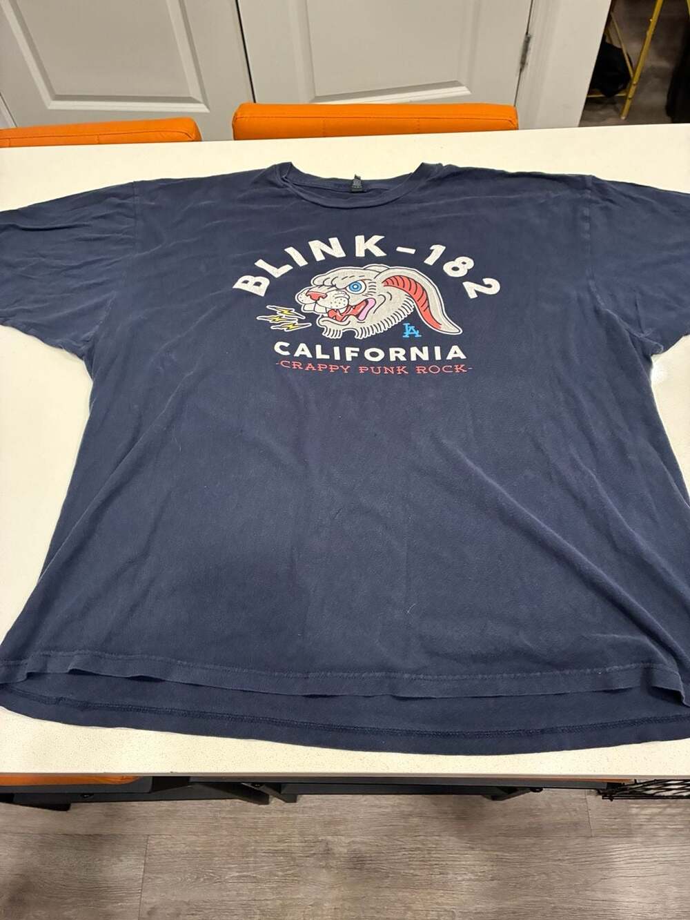 Blink-182 California Crappy Punk Rock Tour 2017 T-Shirt Navy Blue
